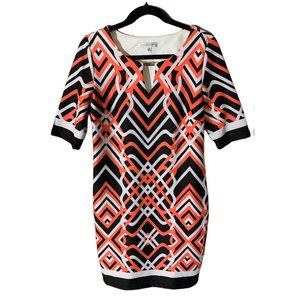 Sandra Darren Retro Multicolored Block Dress Size 8